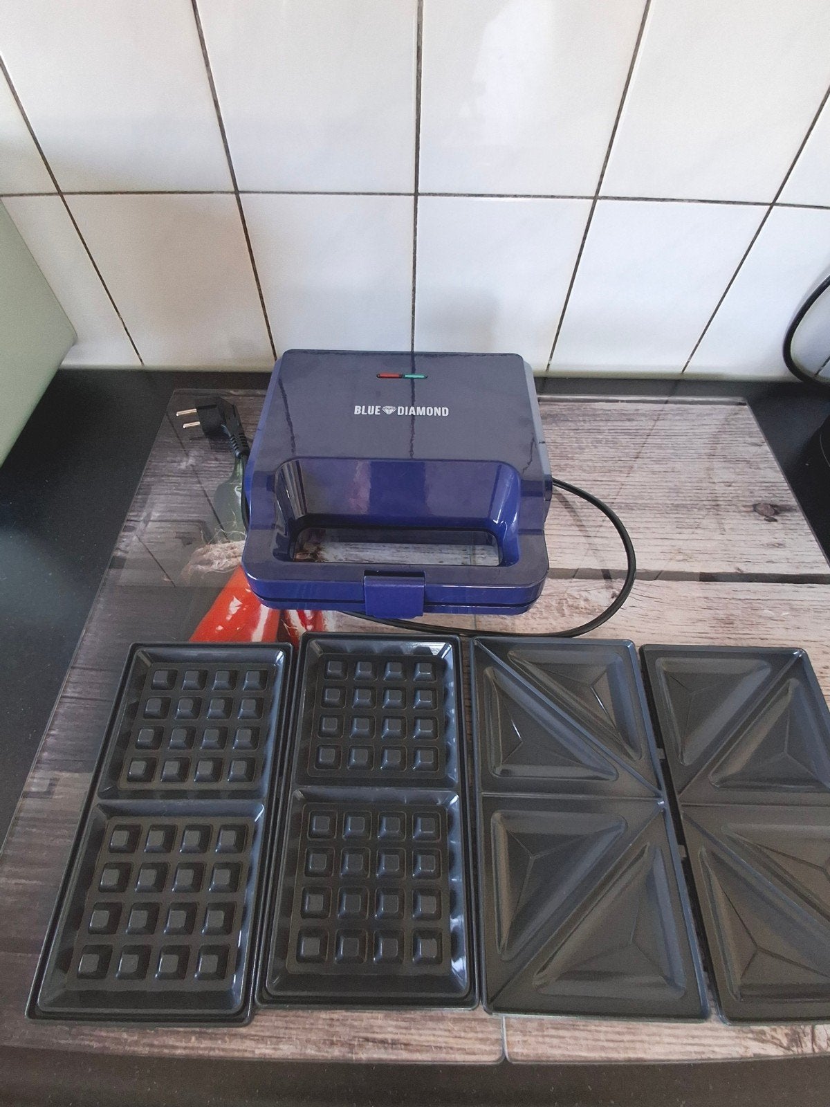 Blue Diamond 3-in-1 Snackapparaat (Tosti, Grill, Wafel), Ophalen, Gebruikt, Overige merken