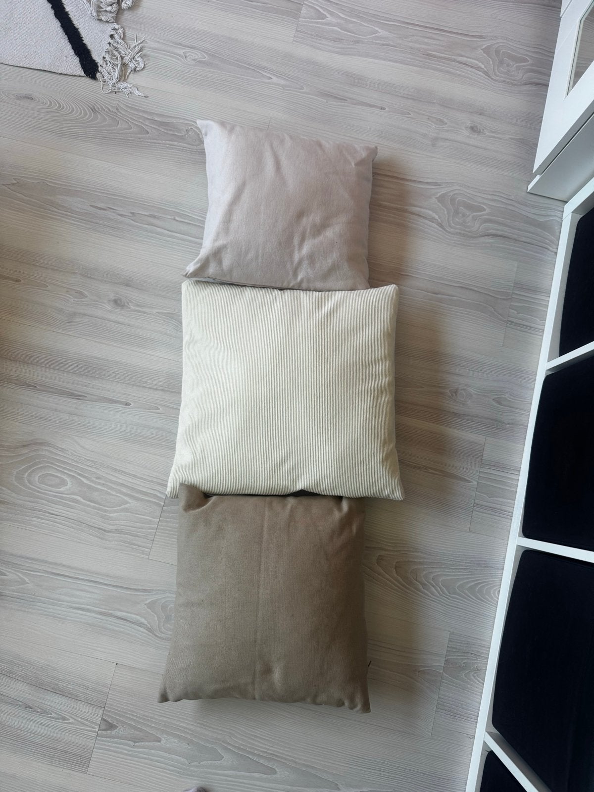 3 stuks sierkussens in neutrale tinten, Ophalen, Overige merken, Meerkleurig, Afneembare hoes