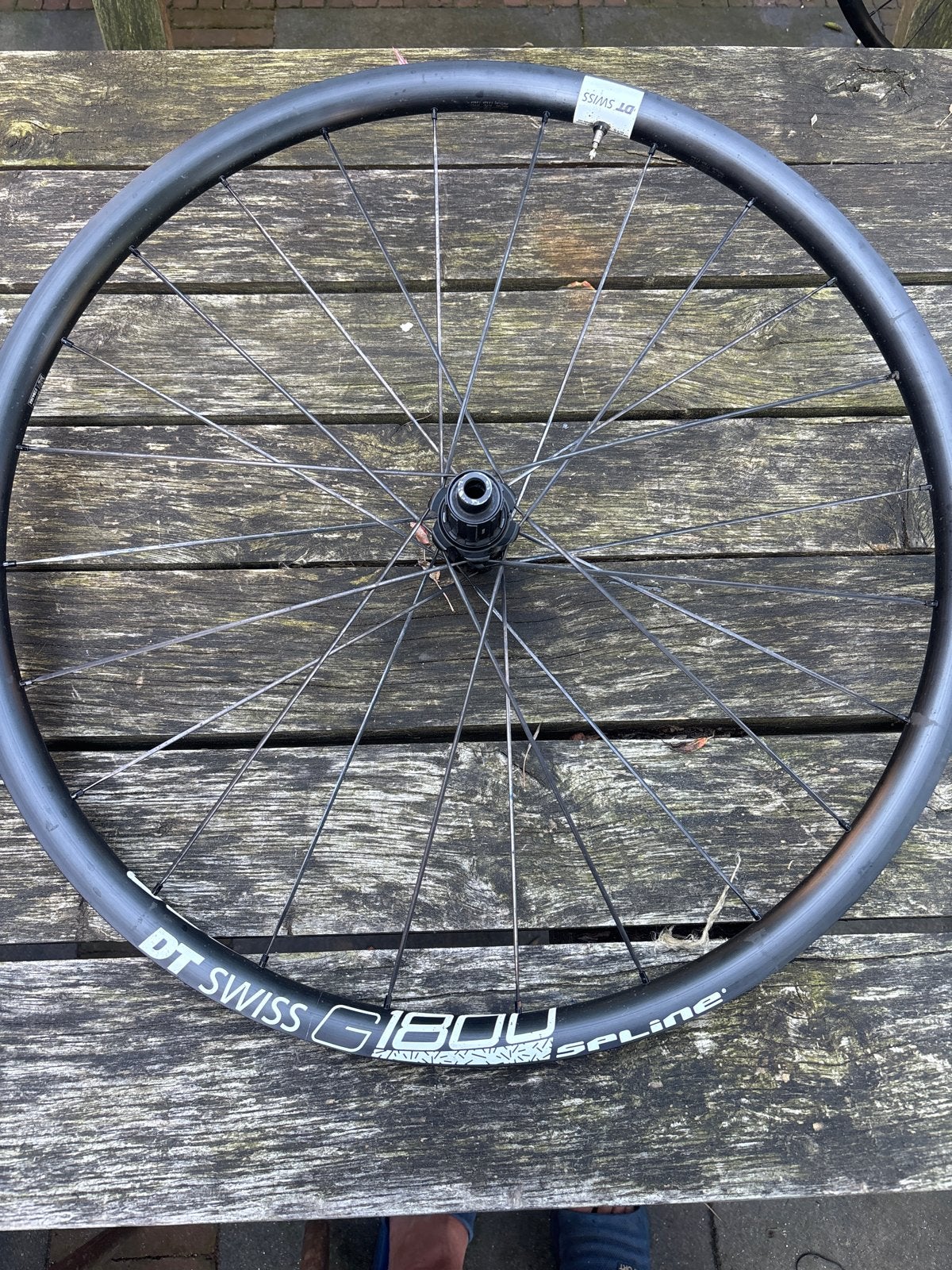 DT Swiss G1800 Spline achterwiel 622x24, SRAM/Shimano body, Wiel, Gebruikt, Ophalen of Verzenden, Gravelbike