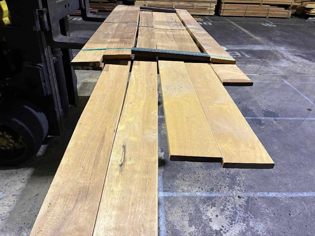 Vlonderplanken-planken-Hardhout-Louro Itauba-21x138mm, Ophalen, Nieuw, Hout