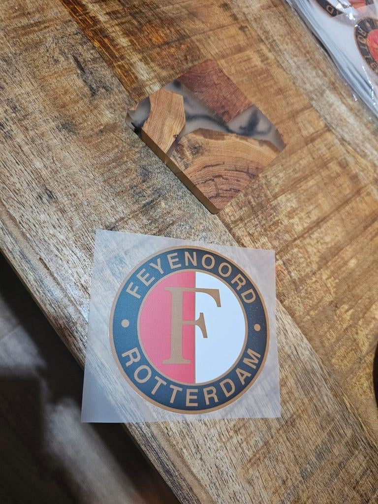 Feyenoord Strijk Logo - 10x10 cm, Verzamelen, Sportartikelen en Voetbal, Ophalen of Verzenden, Nieuw, Feyenoord, Poster, Plaatje of Sticker