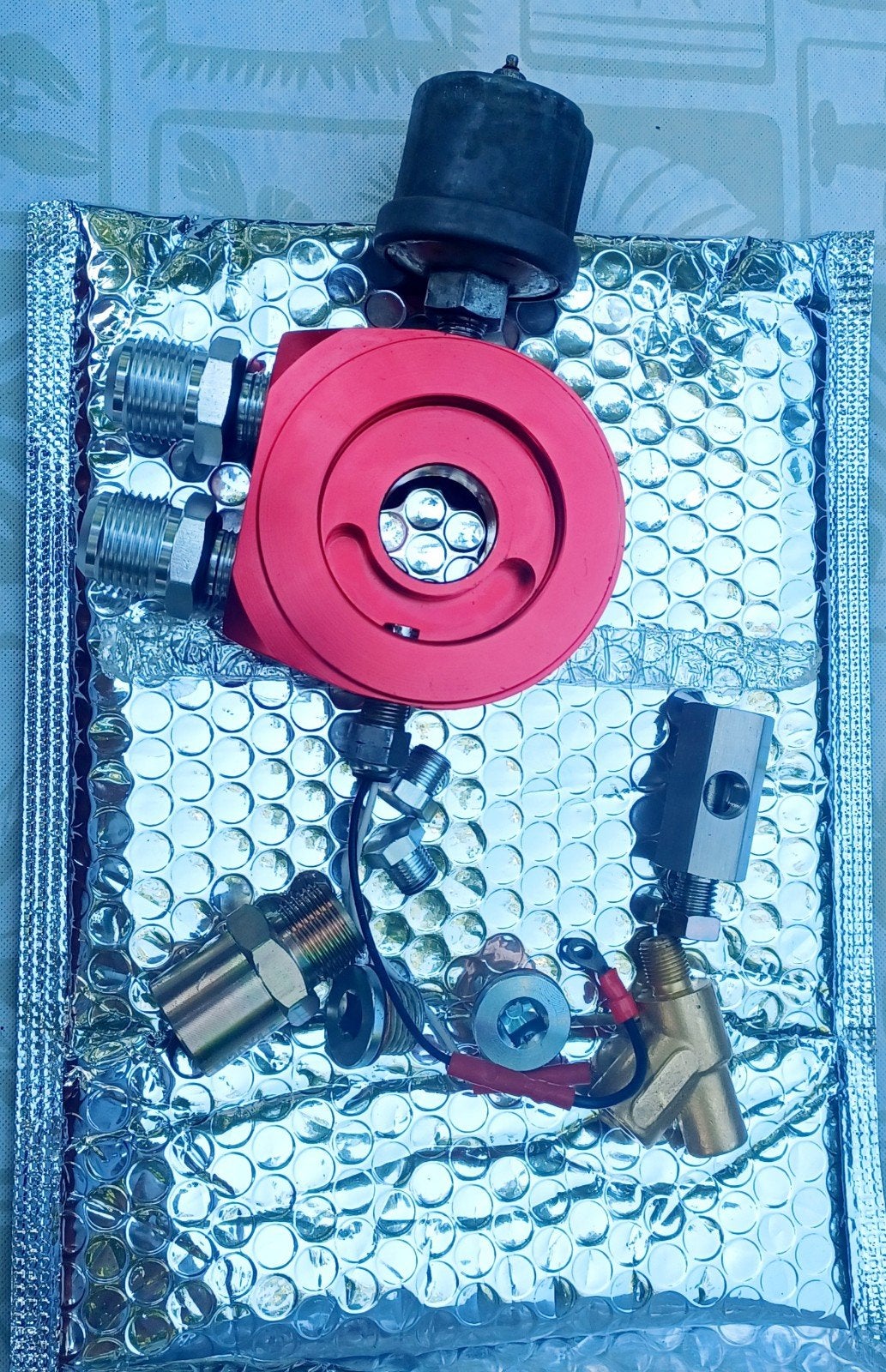 Oliekoeler adapter kit met sensoren, Ophalen of Verzenden, Gebruikt, Universele onderdelen