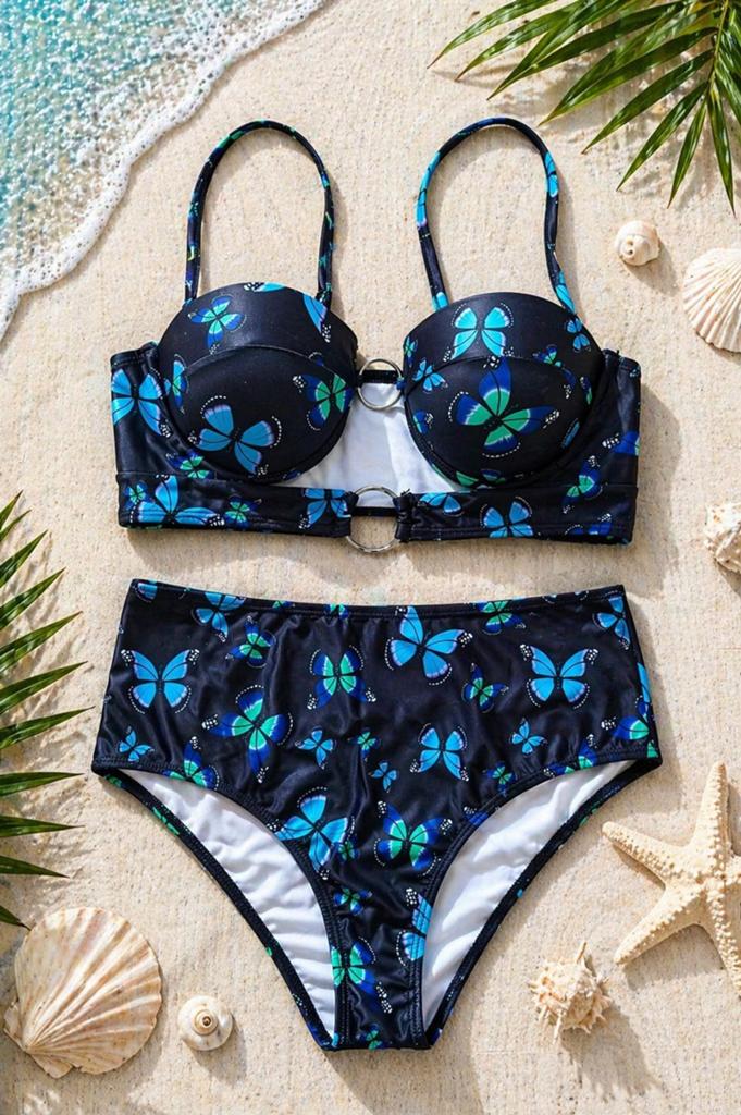 Vlindermaat bikini badpak maat I, Blauw, Onbekend, Nieuw, Badpak