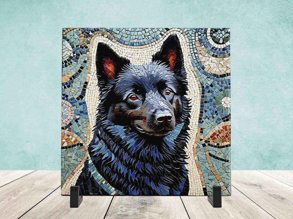 Schipperke Mozaïek tegel incl houder, Ophalen of Verzenden, Nieuw