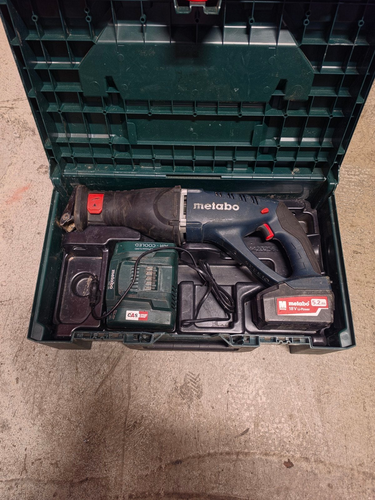 Metabo ASE18LTX  accu reciprozaag set, Ophalen of Verzenden, Gebruikt, Reciprozaag