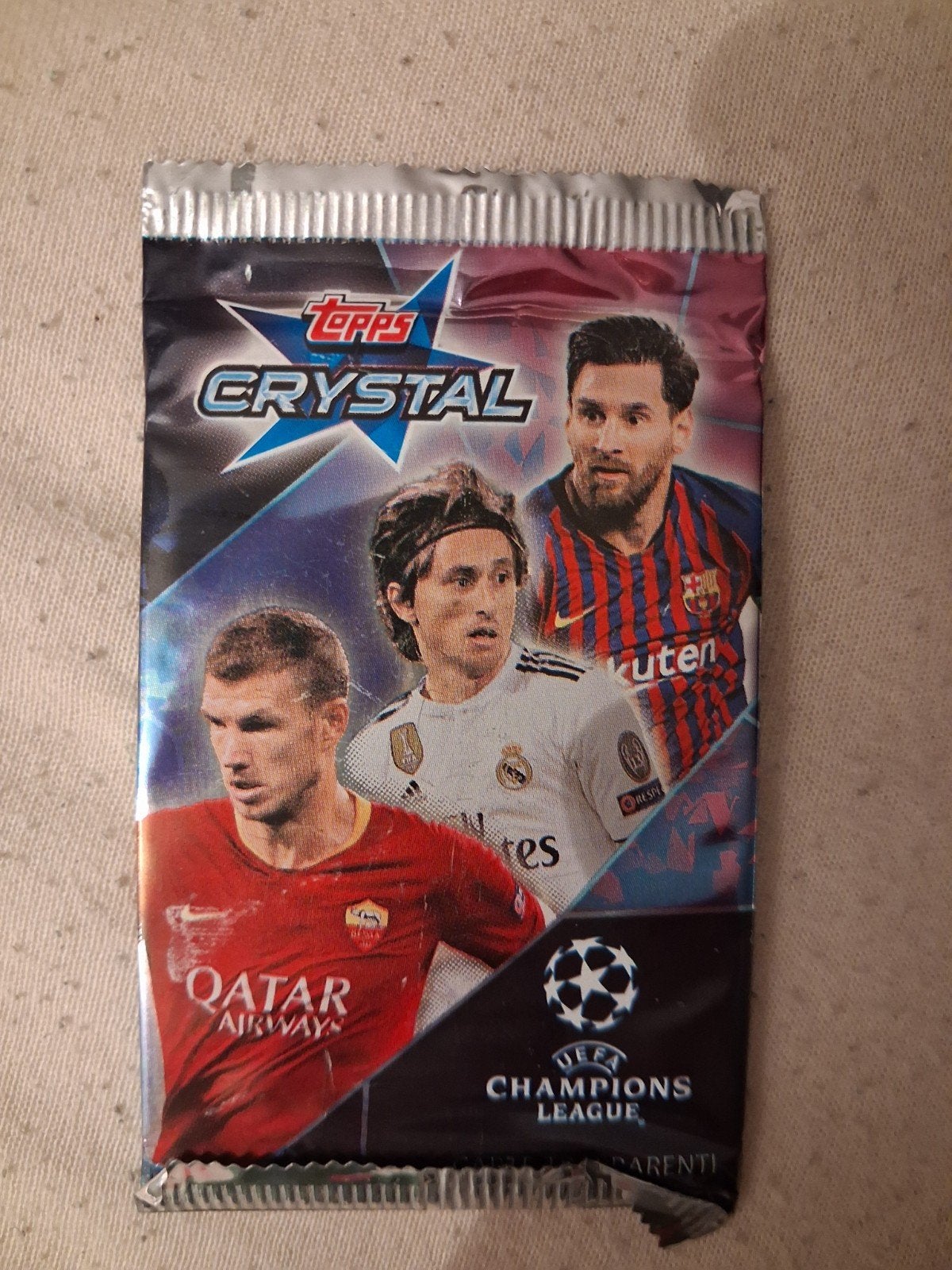 Topps Crystal UEFA Champions League Voetbal Kaartjes Pakje, Ophalen of Verzenden, Nieuw, Buitenlandse clubs, Spelerskaart