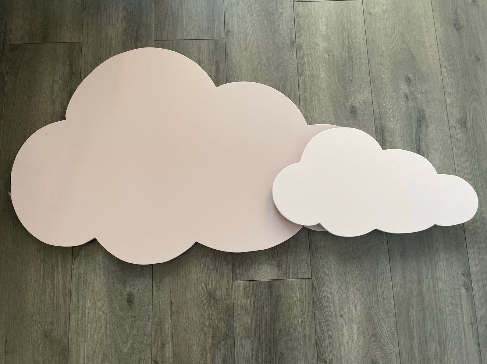Wolken lamp van hout lichtroze, Ophalen, Zo goed als nieuw, Wanddecoratie