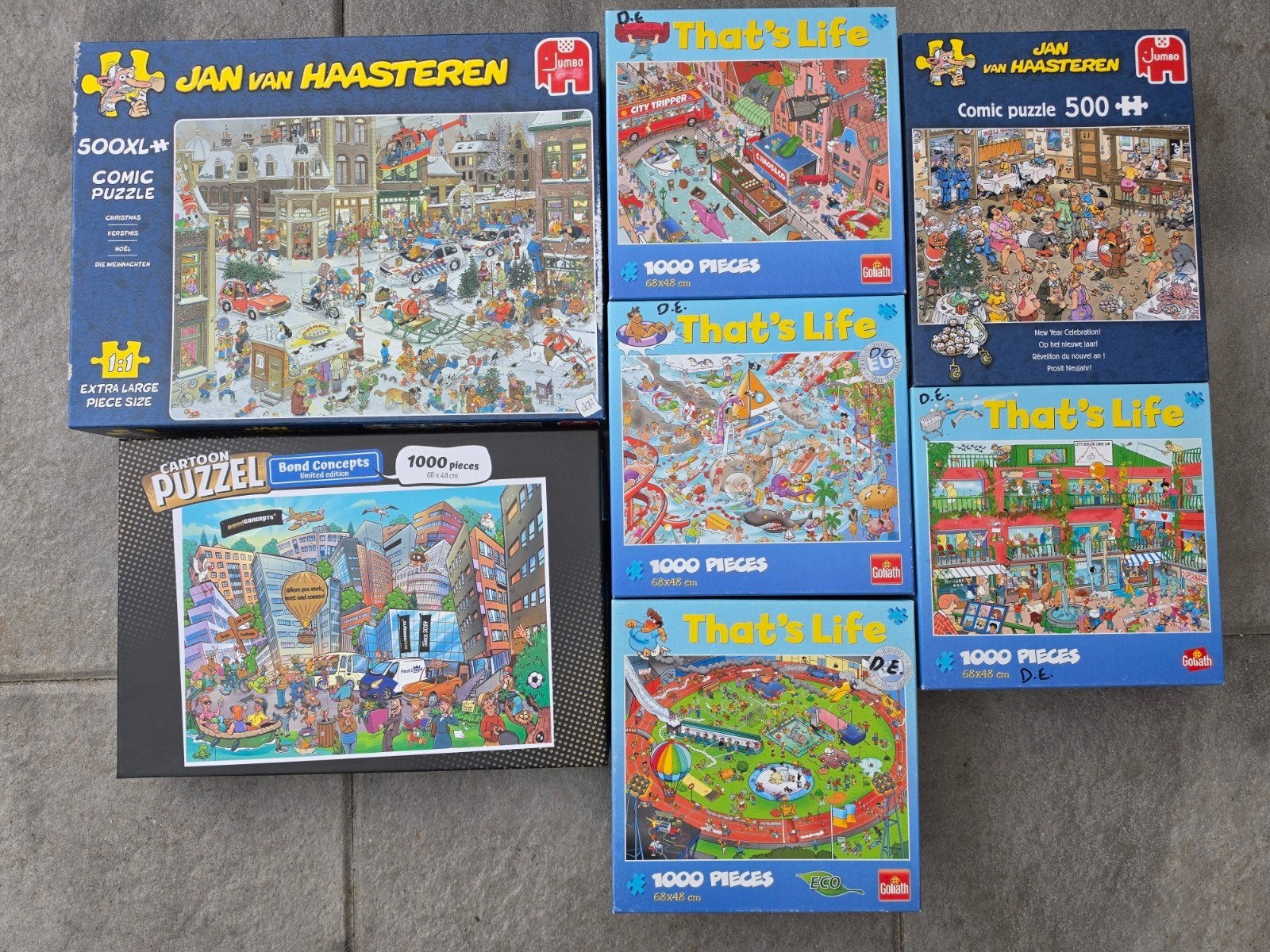 7 puzzels: Jan van Haasteren & That's Life