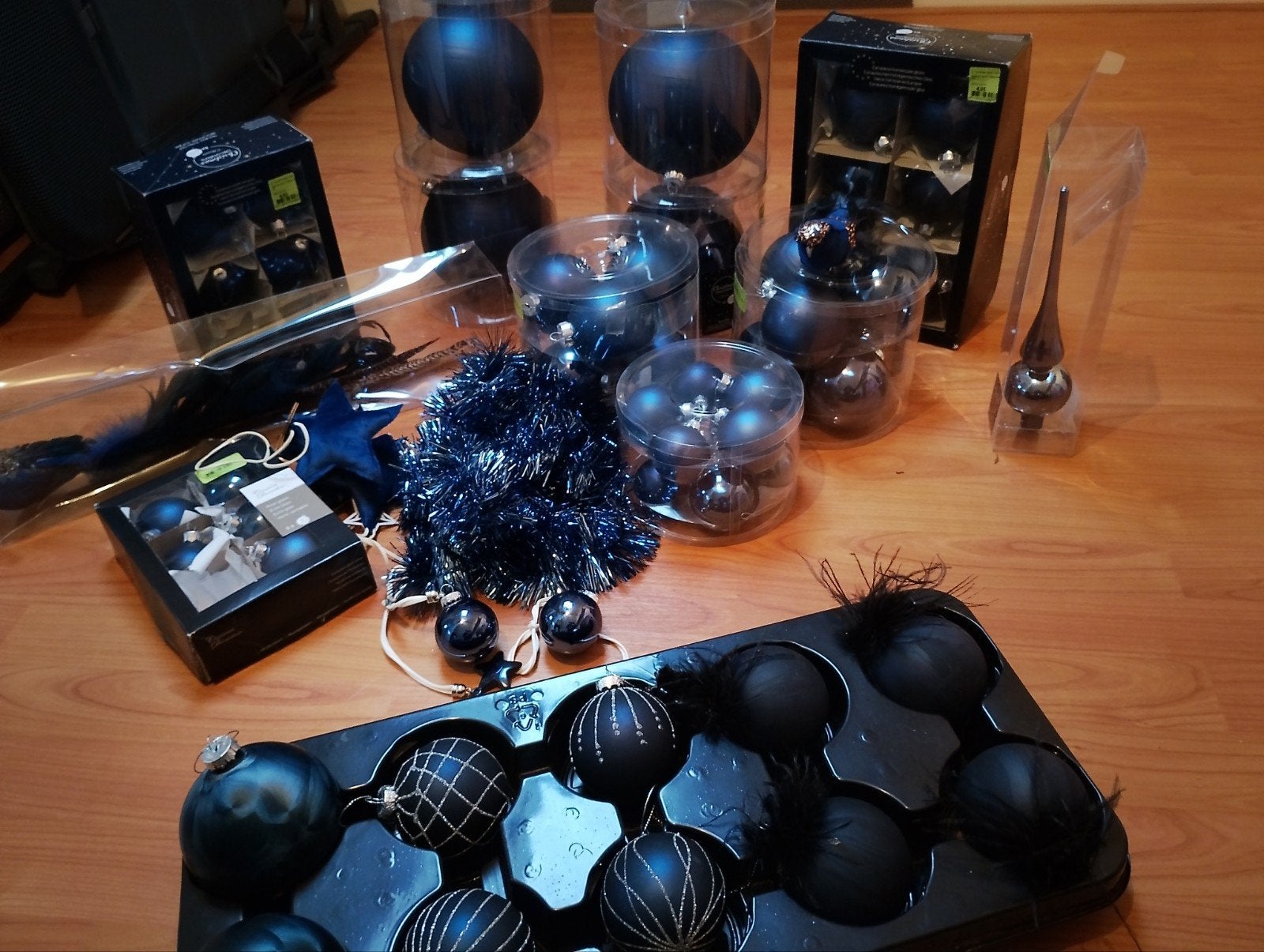 blauwe glazen kerstballen, Diversen, Ophalen, Nieuw