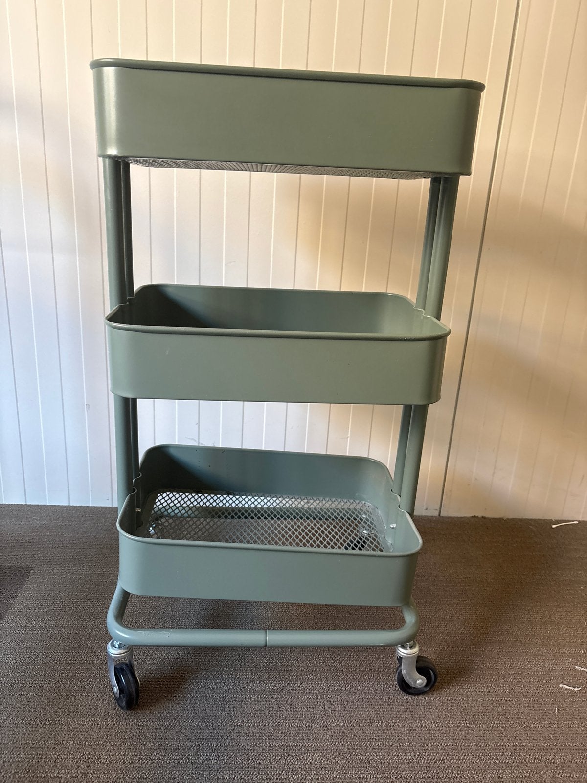 IKEA RÅSKOG roltafel/serveerwagen - groen, Ophalen, Gebruikt