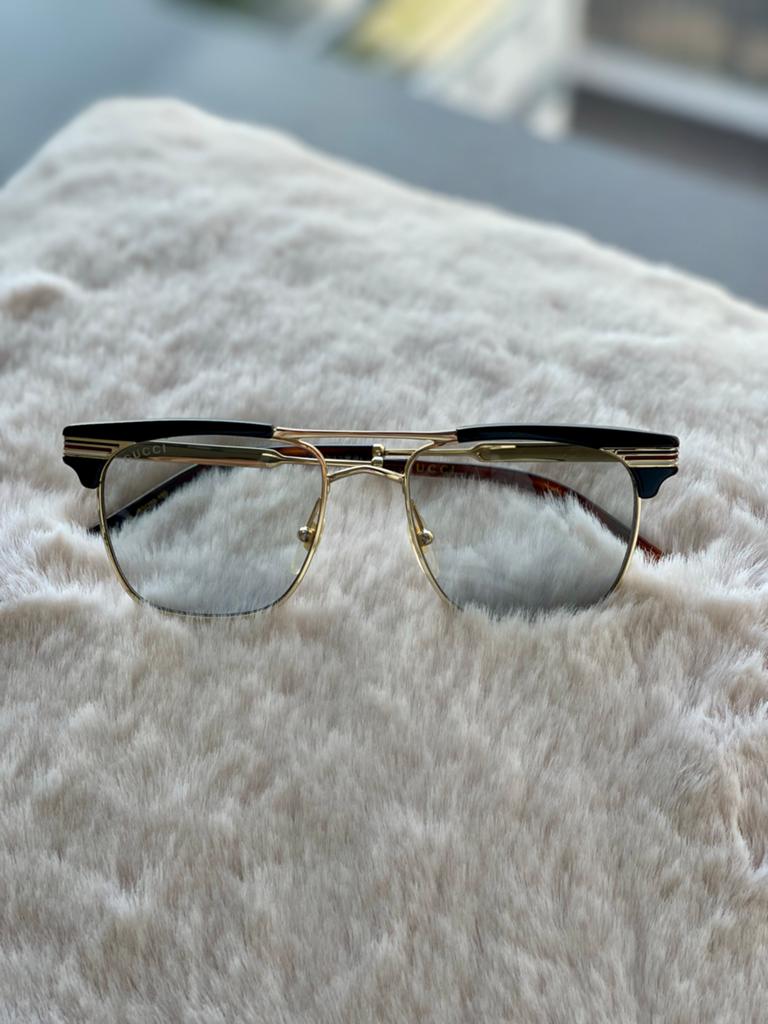 Gucci heren zonnebril GG0287S 006. Blauw/goud. Nieuwstaat, Sieraden, Tassen en Uiterlijk, Zonnebrillen en Brillen | Heren, Overige merken
