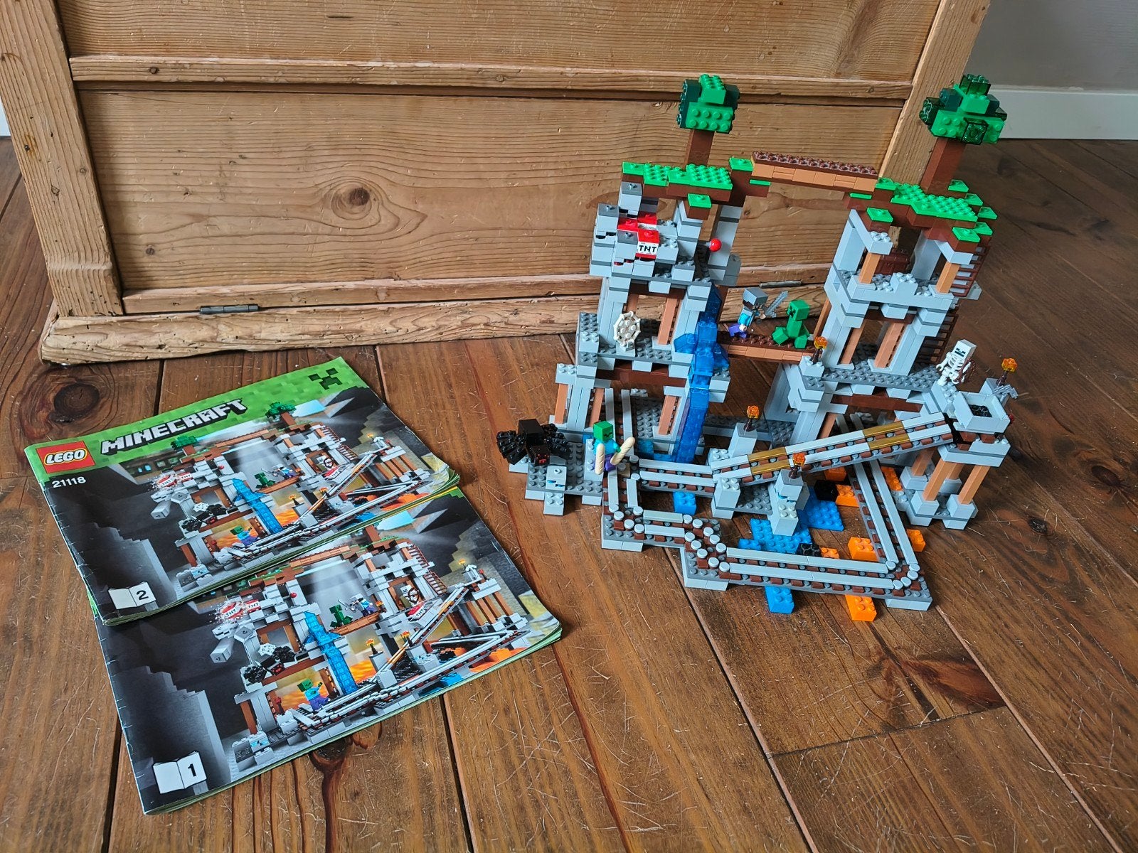 Lego Minecraft 21118 De Mijn - Complete set met instructies, Ophalen, Compleet, Gebruikt, Minecraft