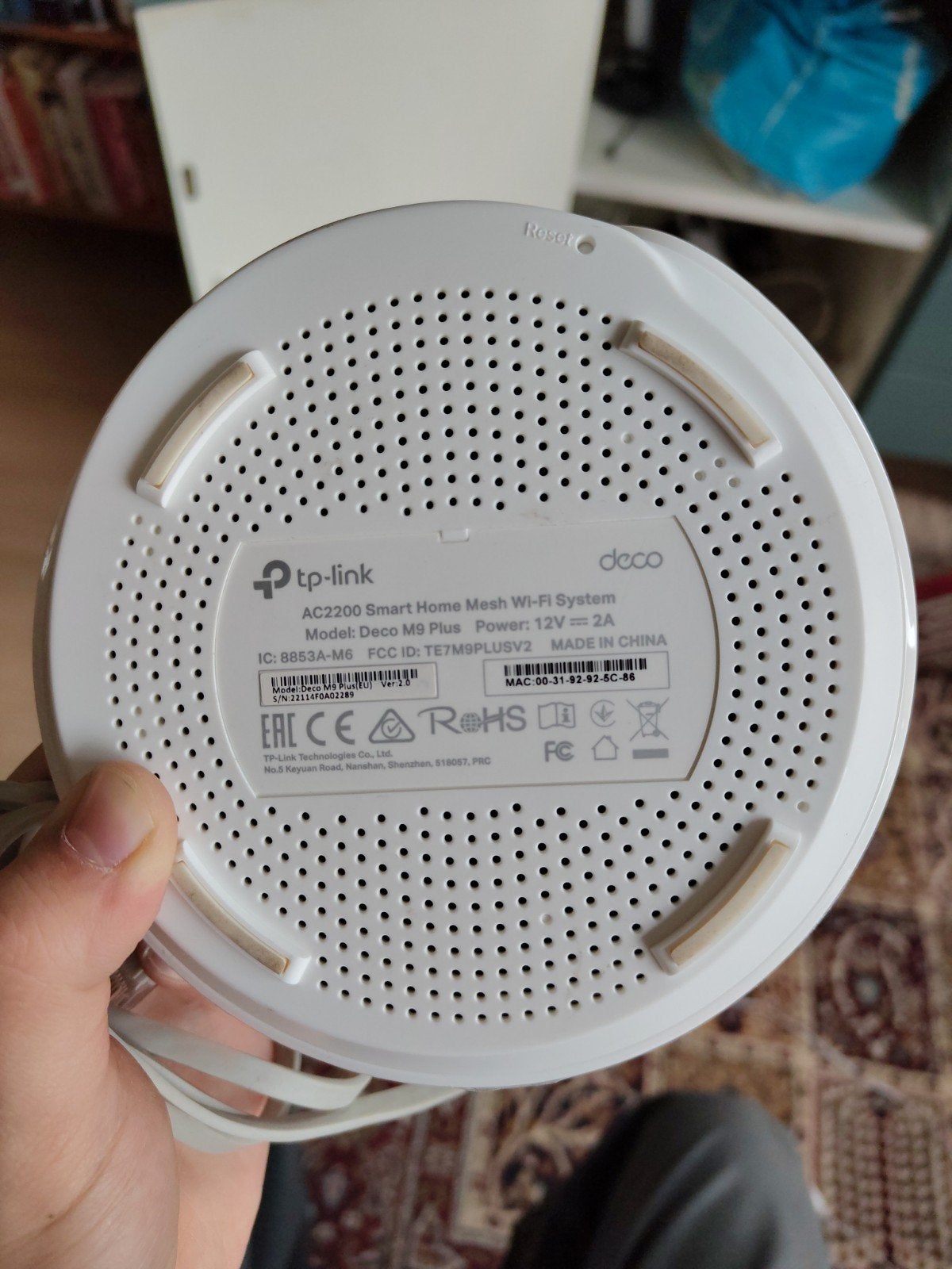 TP-Link Deco M9 Plus AC2200 Smart Home Mesh Wi-Fi Systeem, Ophalen of Verzenden, Zo goed als nieuw, Router, TP-Link