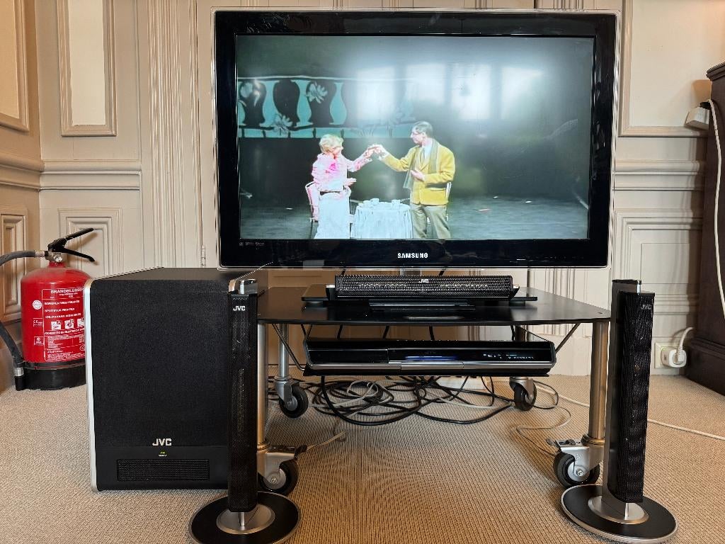 Samsung Design TV en JVC Sophisti in Design Meubel Max Dirk, Ophalen, Gebruikt, 50 Hz, 80 tot 100 cm