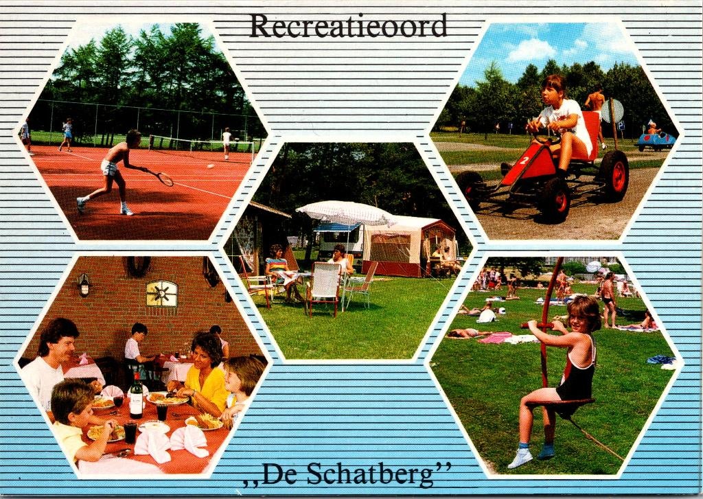 Recreatieoord De Schatberg Sevenum - 2 ansichtkaarten (1989), Verzenden, 1980 tot heden, Gelopen, Limburg