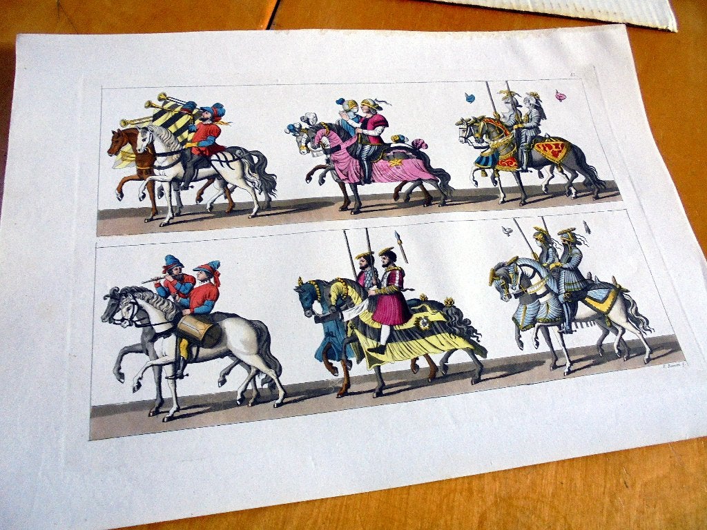 Il Costume Antico e Moderno. Handgekleurde Gravure. ca.1827, Verzenden, Uniformen, Gravure