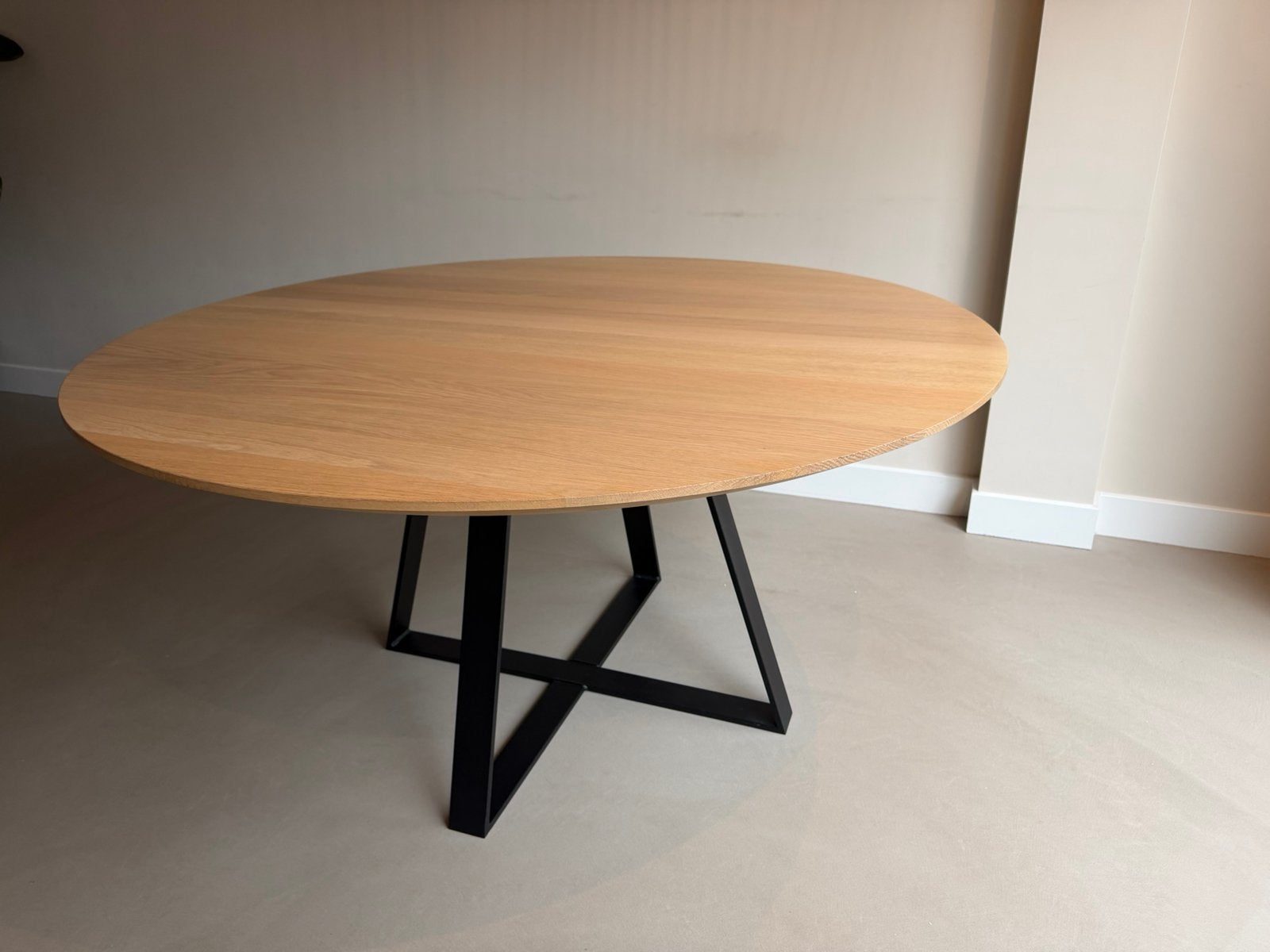 Ronde eikenhouten eettafel - Table du sud, Ophalen, Gebruikt, Vijf personen of meer, 100 tot 150 cm