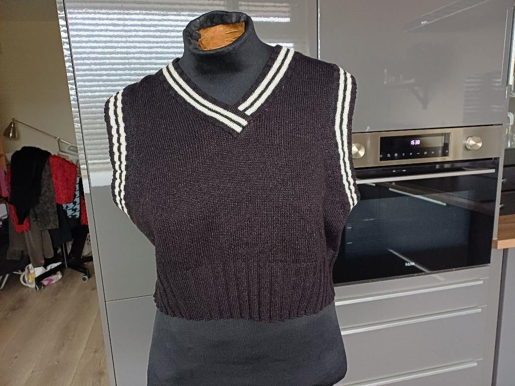 zgan.korte zwart met wit spencer Divided mt XL, Divided, Zwart, Maat 46/48 (XL) of groter, Ophalen of Verzenden