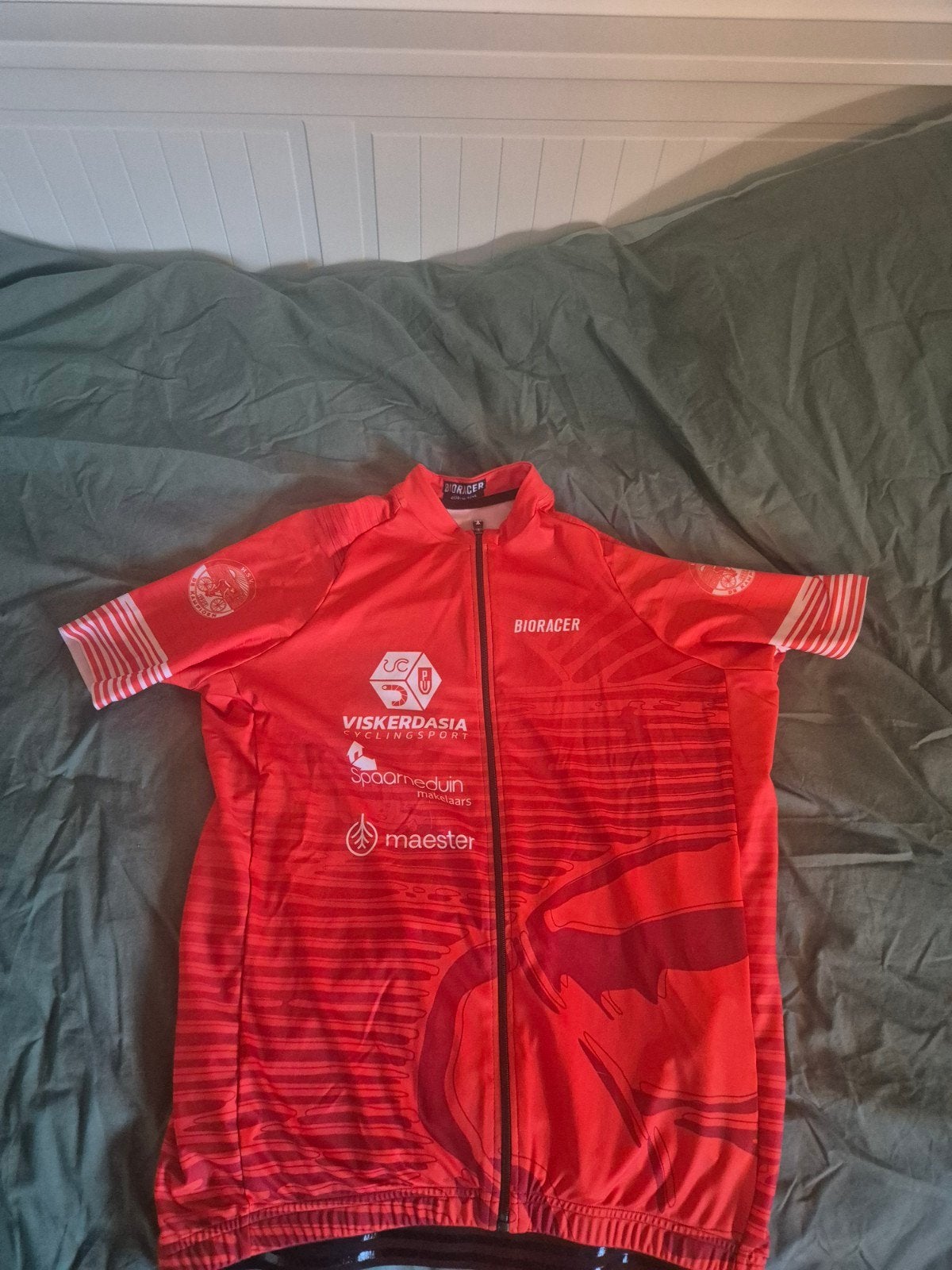 Mooie Bioracer wielerkoers / wielershirt – rood, Ophalen of Verzenden, Zo goed als nieuw, Bovenkleding