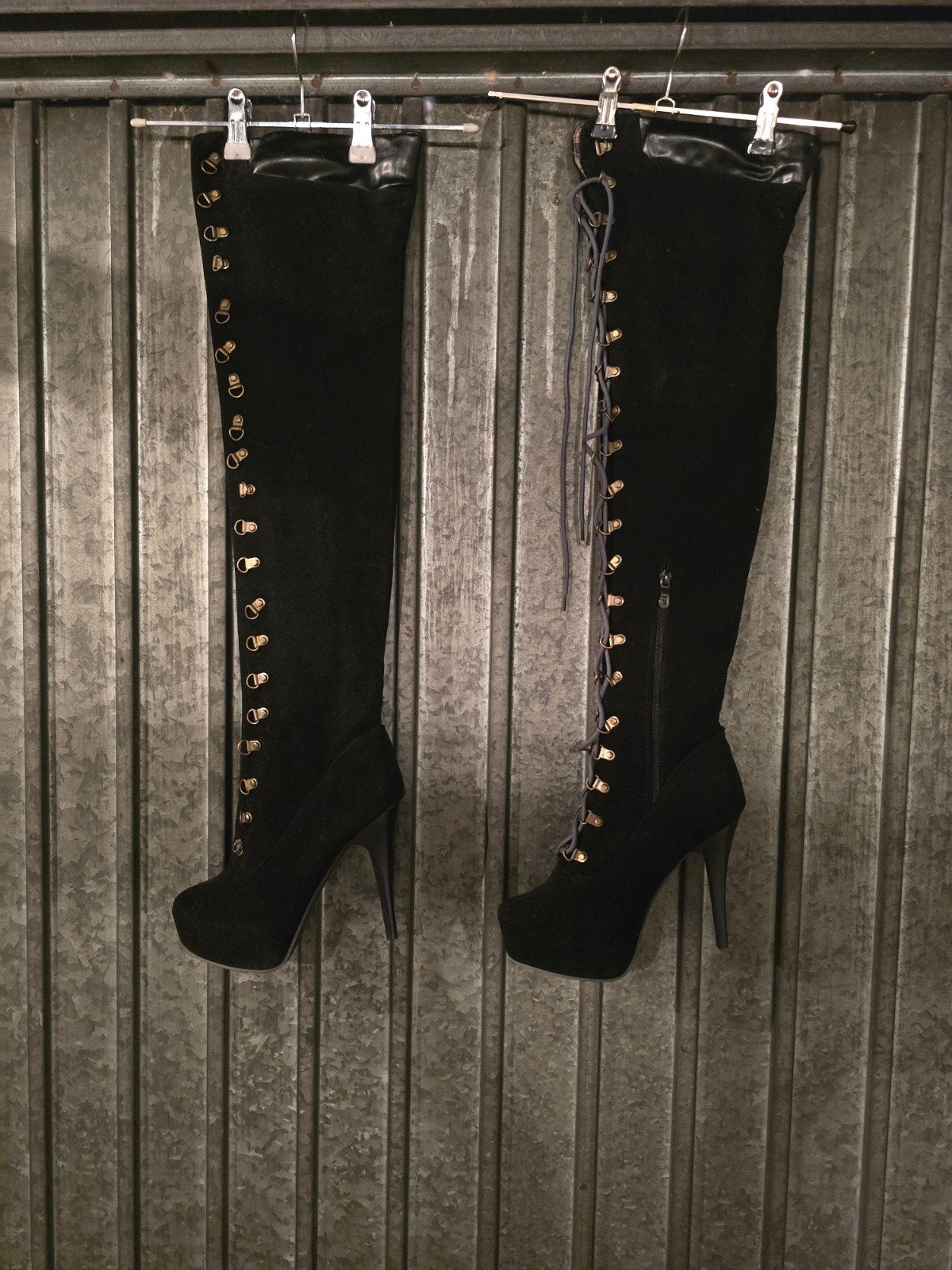 Zwarte Overknee Laarzen met Hoge Hak - Maat 39, Verzenden, Nieuw, Zwart, Schoenen met hoge hakken