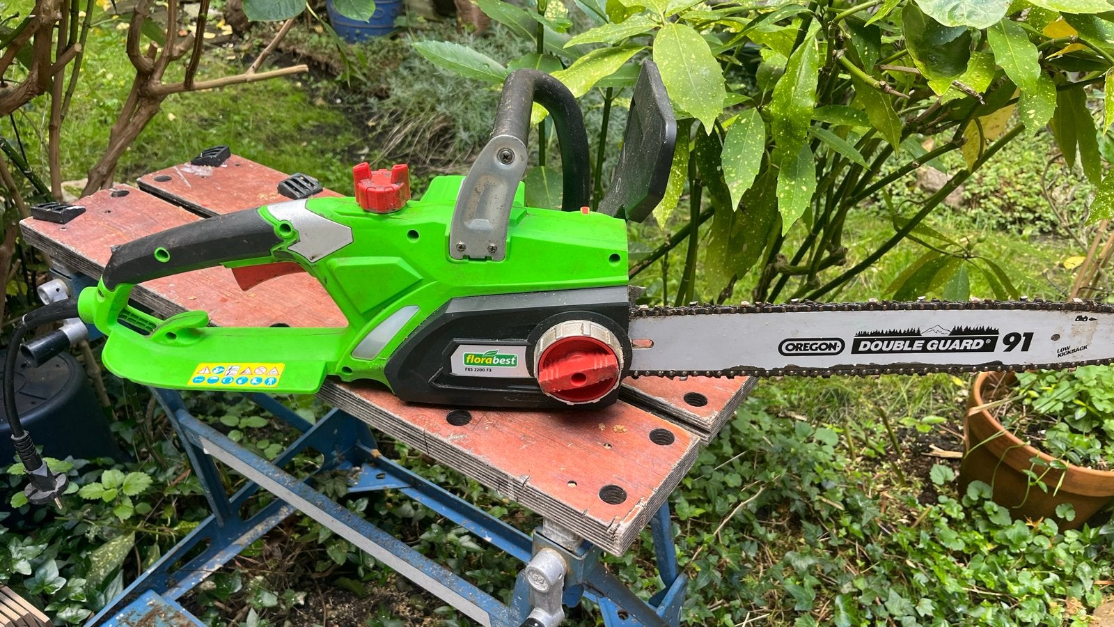 Florabest FKS 2200 F3 Elektrische Kettingzaag met Olie, Ophalen, Gebruikt, 70 mm of meer, Kettingzaag