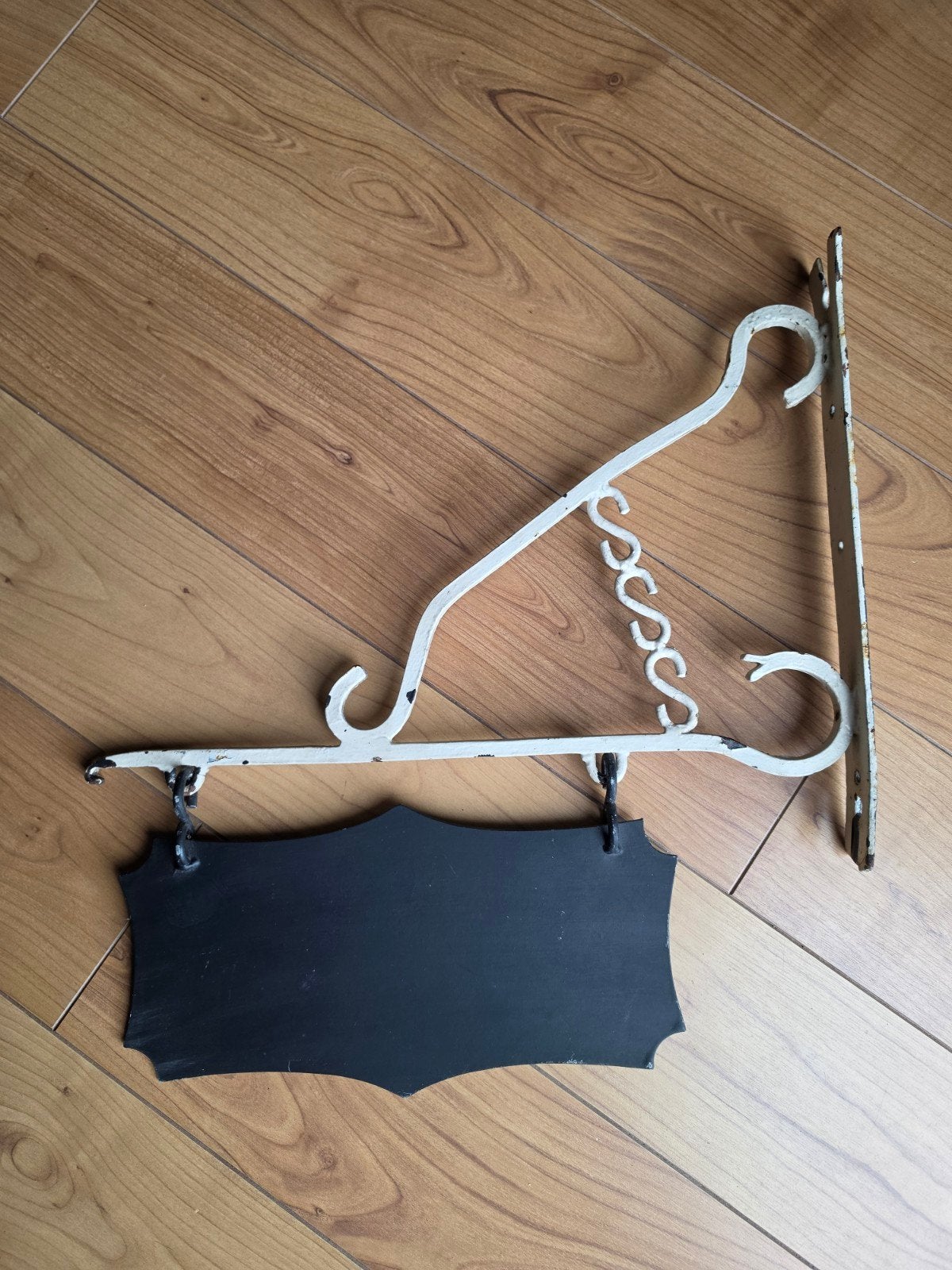 Te koop: klassiek nostalgisch uithangbord met naambord/krijt, Ophalen