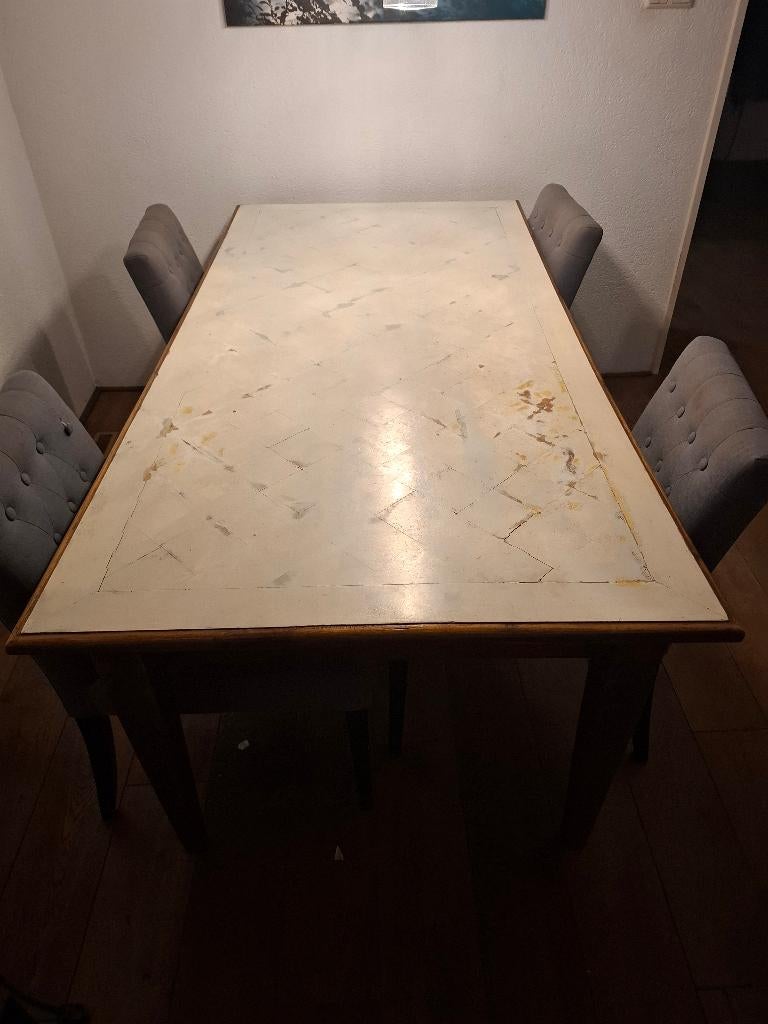 Eetkamertafel, Ophalen, Gebruikt, 50 tot 100 cm, Vijf personen of meer