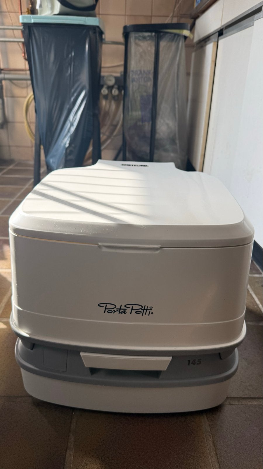 Porta Potti 145 draagbaar toilet - Ideaal voor camping, Ophalen of Verzenden, Gebruikt