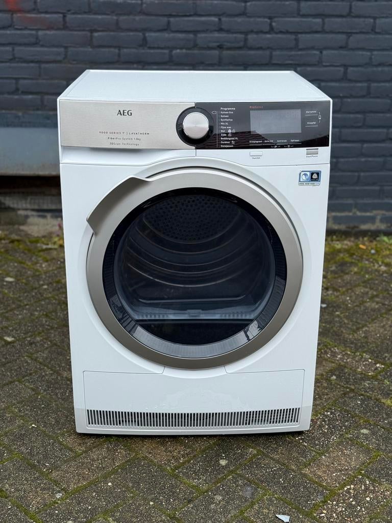 AEG 9000 FIBERPRO 8KG A+++WiFi WARMTEPOMPDROGER MET GARANTIE, Minder dan 85 cm, Overige typen, 8 tot 10 kg, Ophalen of Verzenden