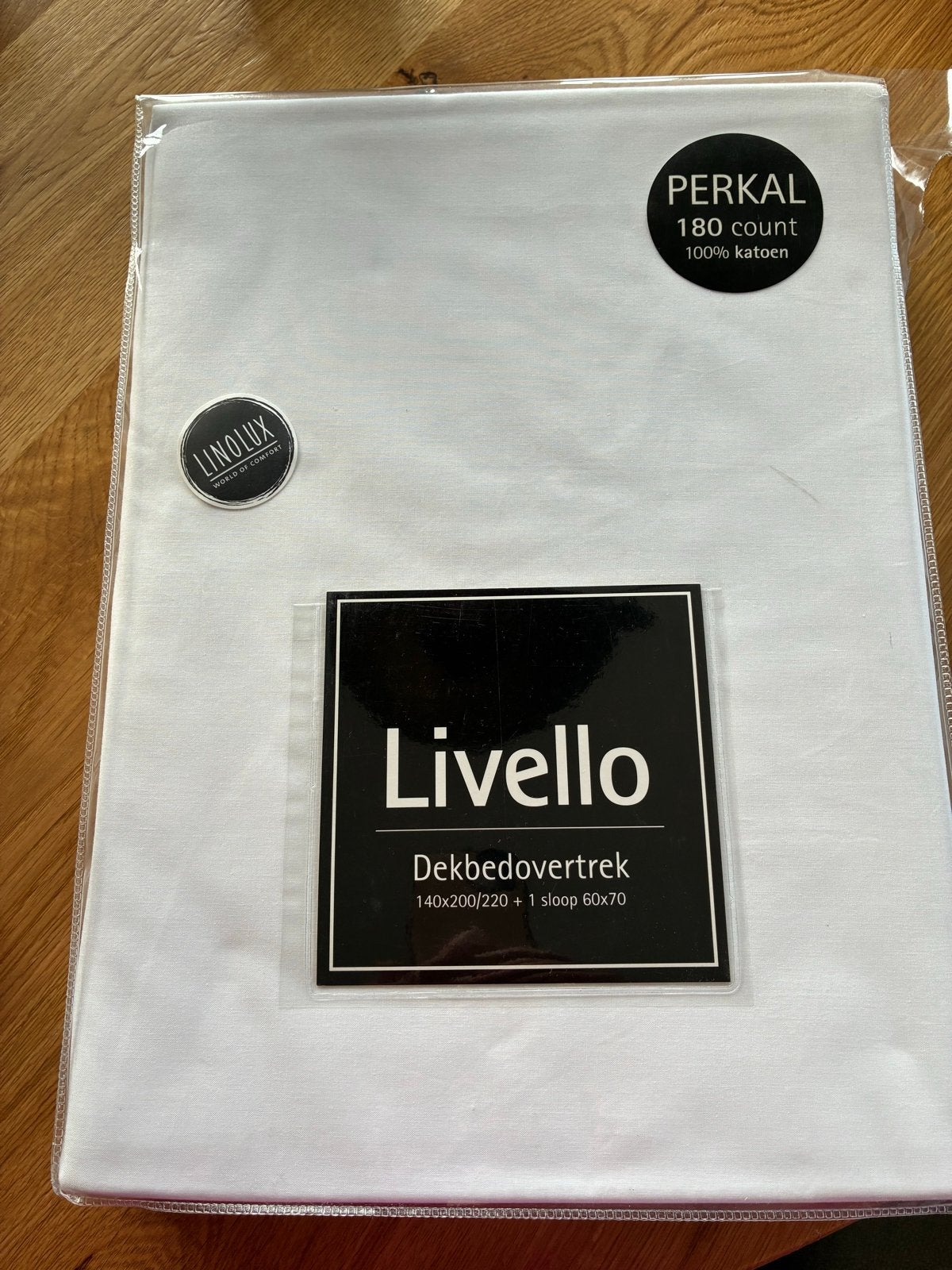 Livello Hotel Perkal Dekbedovertrek 140x200/220 Wit, Eenpersoons, Wit, Dekbedovertrek, Nieuw