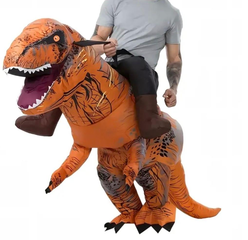 Opblaasbaar T-Rex Kostuum - Perfect voor Feestjes!, Ophalen of Verzenden, Zo goed als nieuw, Pak of Jurk