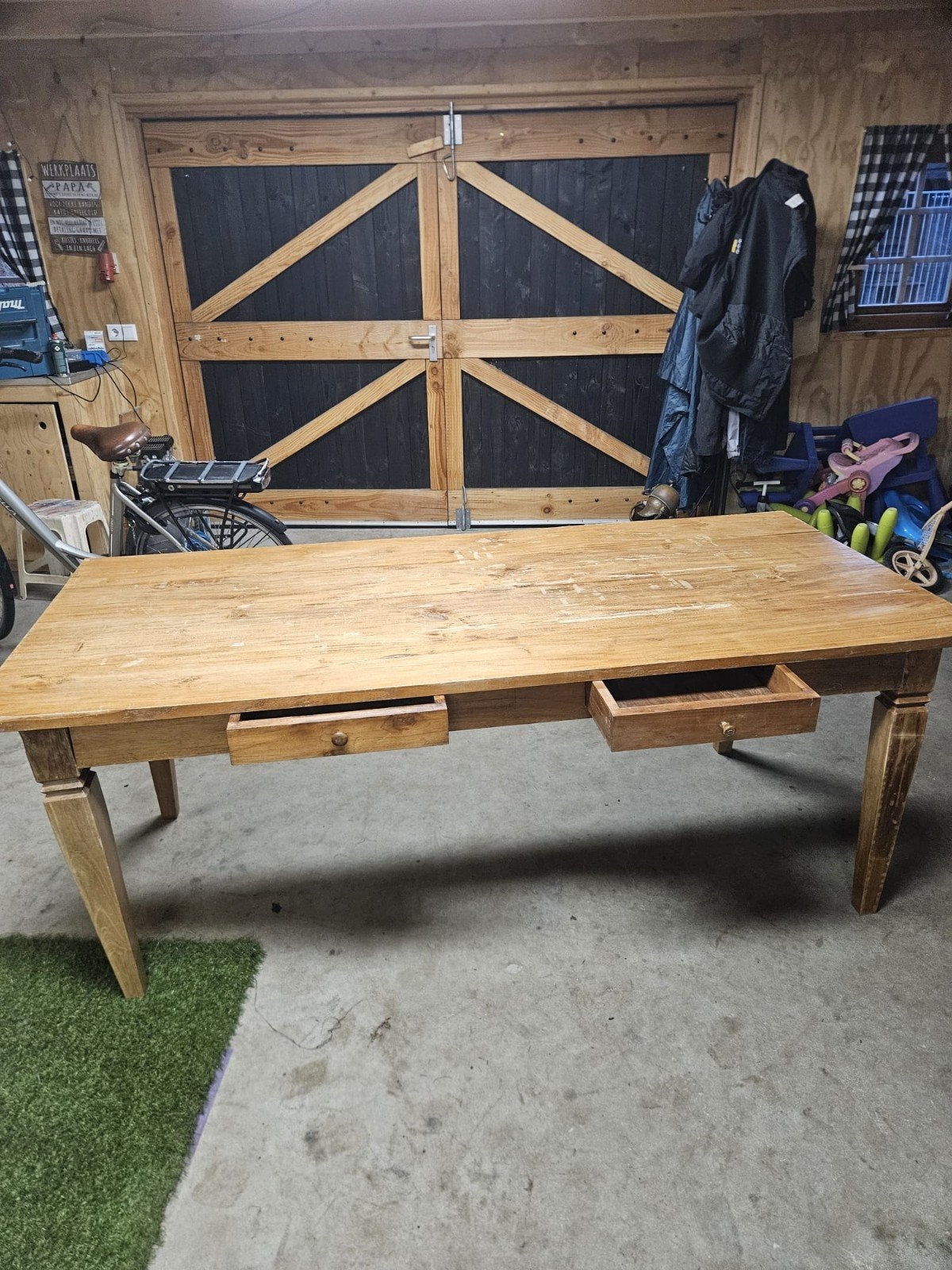 Goede houten tafels, Ophalen, Gebruikt, Teakhout, 200 cm of meer