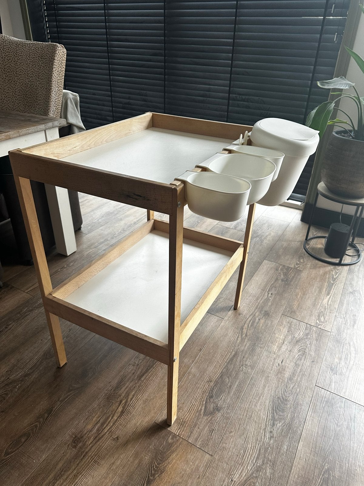 Houten commode met opbergruimte en accessoires, Ophalen, Gebruikt, 50 tot 70 cm, 75 tot 100 cm