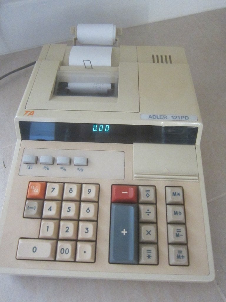 rekenmachine Adler 121PD Calculator telmachine, Ophalen of Verzenden, Zo goed als nieuw