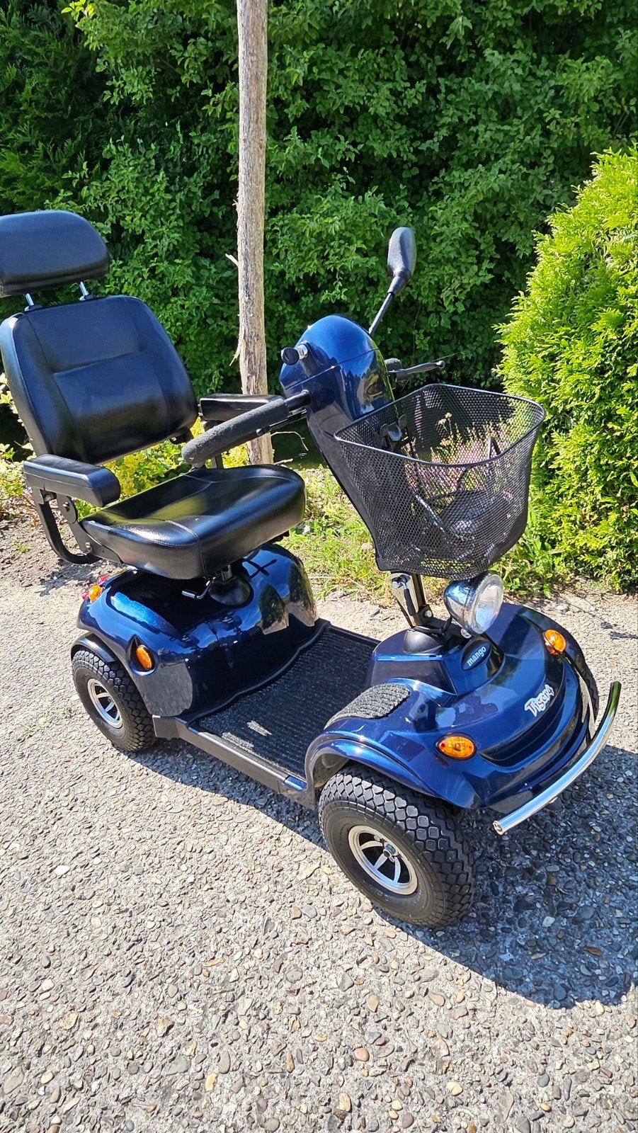 Mango Tiger scootmobiel, sterke stabiele 4-wiel scootmobiel, Diversen, Rolstoelen, Ophalen, Inklapbaar, Zo goed als nieuw, Elektrische rolstoel