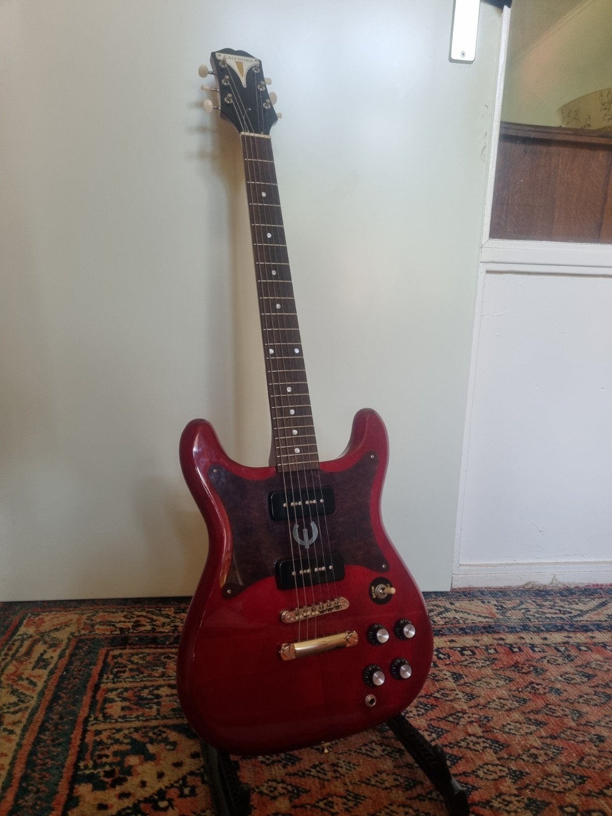 Epiphone wilshire P90 Elektrische Gitaar Rood, Ophalen of Verzenden, Zo goed als nieuw, Solid body, Epiphone