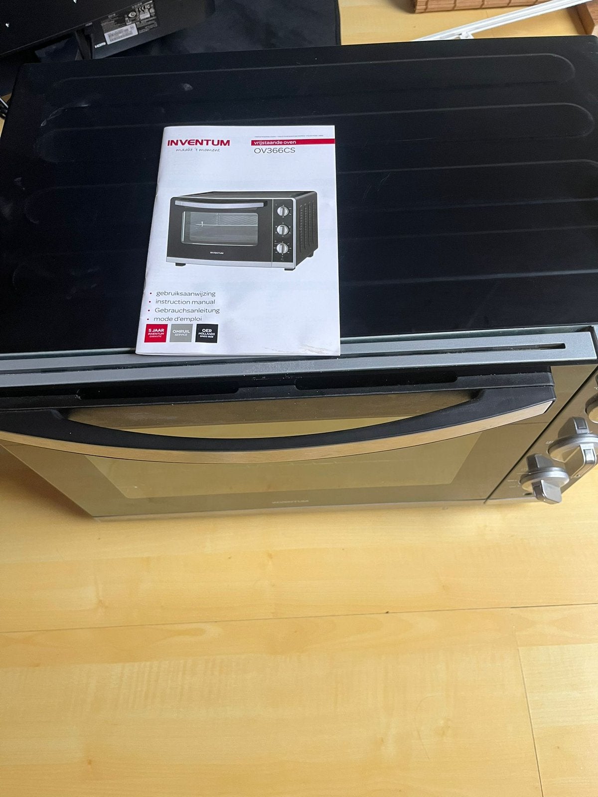 Vrijstaande oven Inventum, Ophalen, Minder dan 45 cm, Gebruikt, Hete lucht