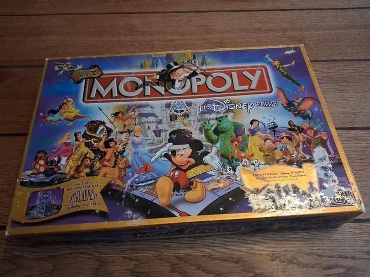 Disney monopoly spel bordspel met kasteel, Eén persoon