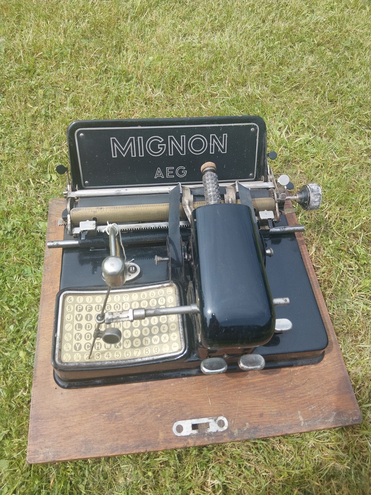 Antieke index-typemachine AEG Mignon Model 4 kompleet, Ophalen