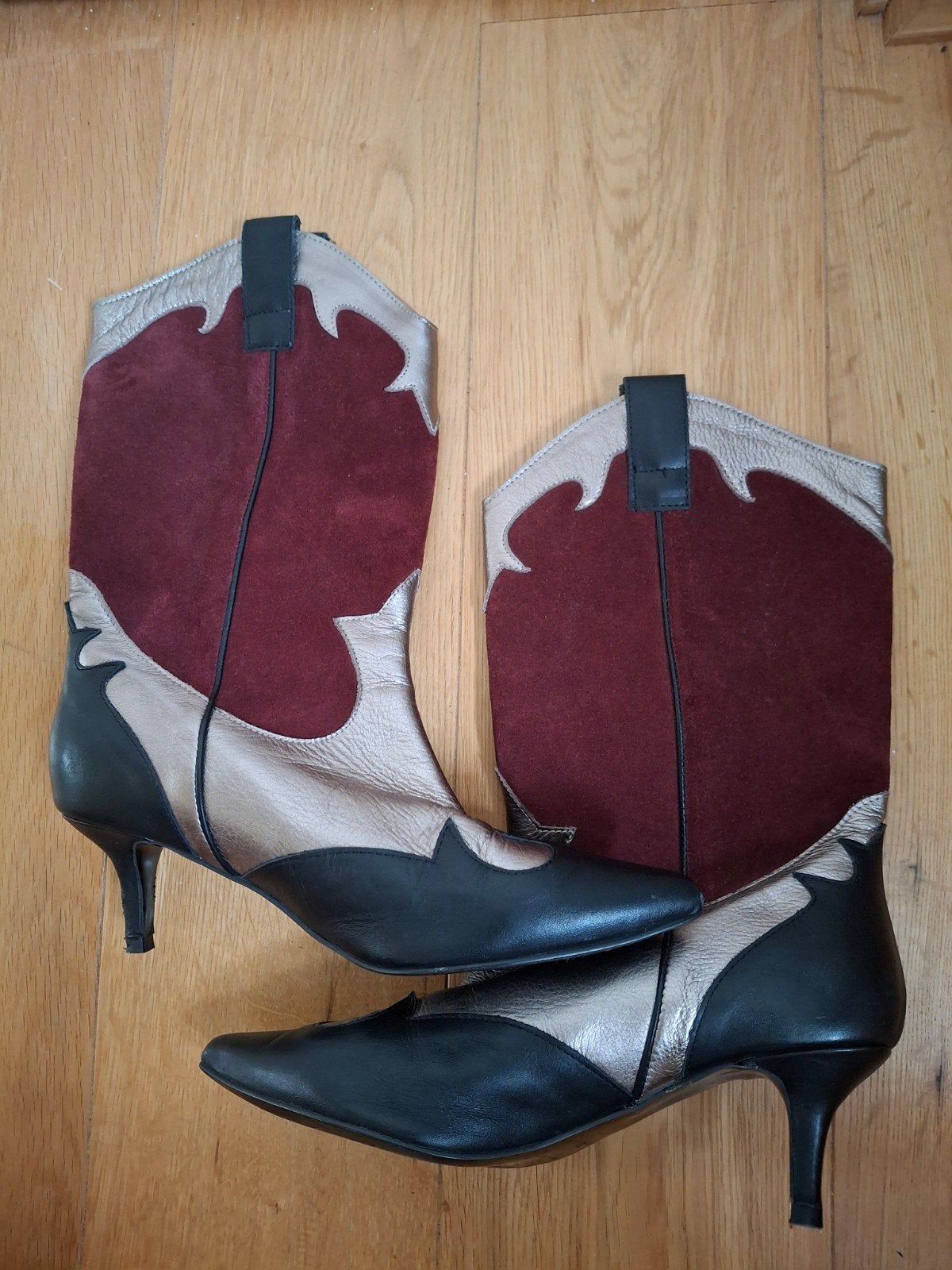 DWRS bordeaux rode western laarzen Queenie hak mt 39, Kleding | Dames, DWRS, Lage of Enkellaarzen, Ophalen of Verzenden, Gedragen