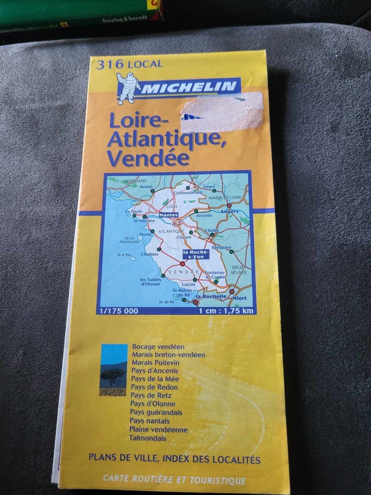 Michelin kaart Frankrijk nr 316, Gelezen, Frankrijk, Ophalen of Verzenden, Landkaart