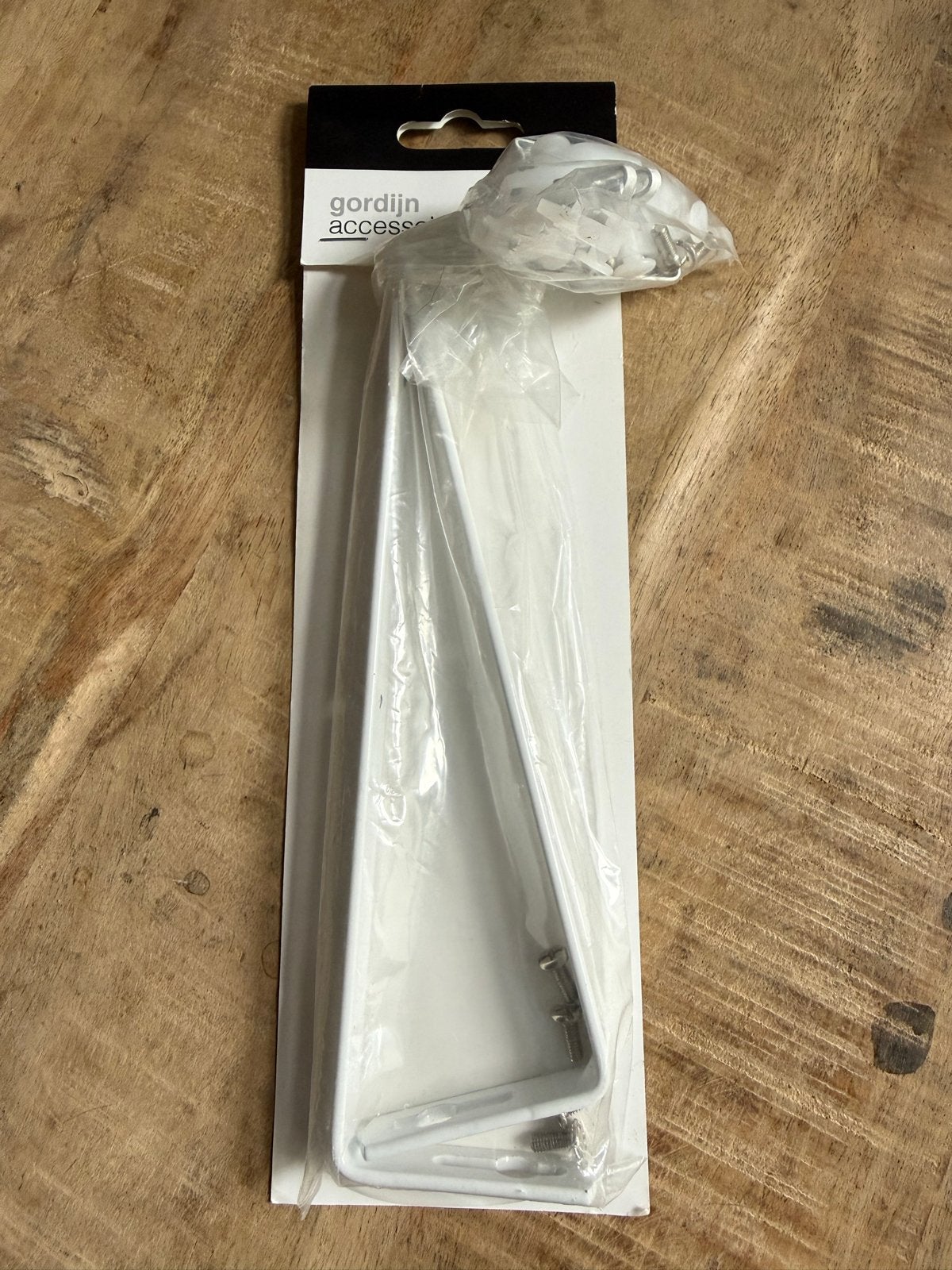 Gordijn accessoires: 2 steunen 20cm, Ophalen, Inclusief montageonderdelen, Overige merken, Wit
