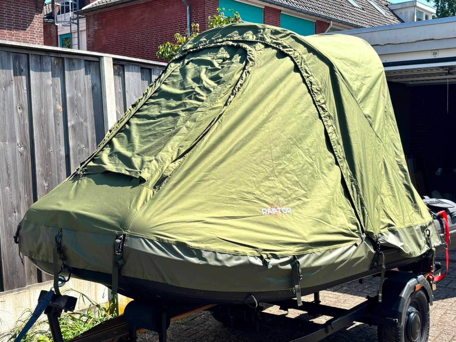 Raptor 330 extreme incl. boottent en trailer, Ophalen, Aluminium, 10 pk, Peddels