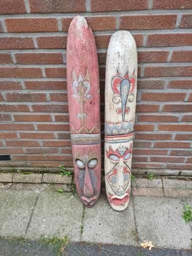 afrikaanse maskers, Antiek en Kunst, Kunst | Niet-Westerse kunst, Ophalen of Verzenden