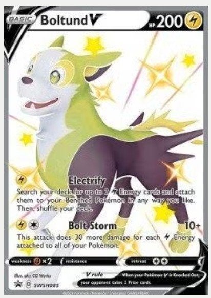 Pokemon - Boltund V (SWSH 085) Black Star Promos.., Ophalen of Verzenden, Nieuw, Losse kaart, Foil