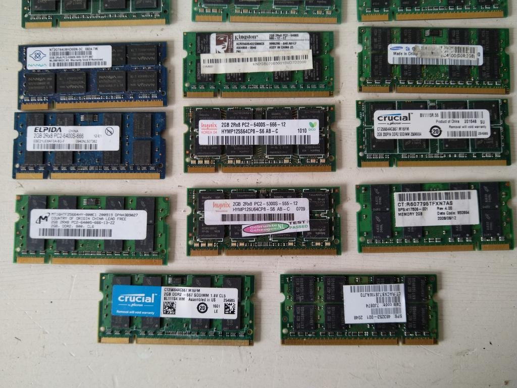 DDR2 laptop geheugen van 2GB, Gebruikt, Ophalen of Verzenden, DDR2, 2 GB