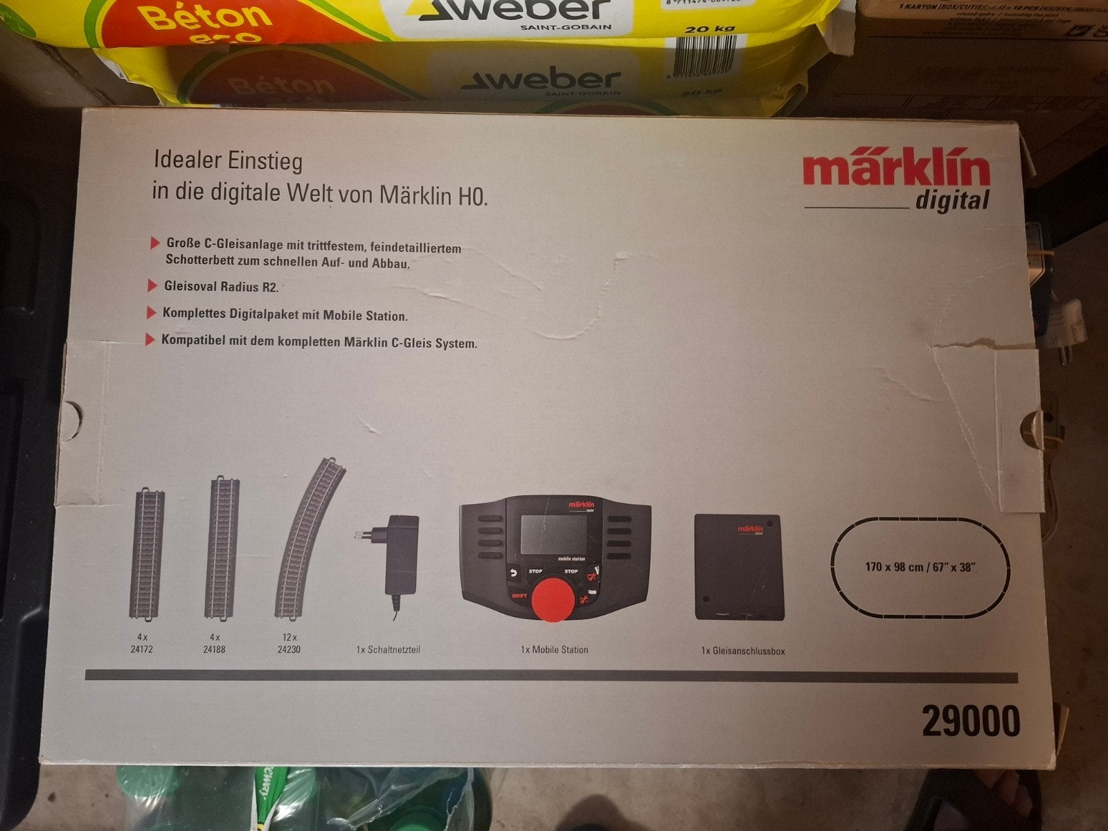 29000 marklin startset voor c rails, Wisselstroom, Gebruikt, Rails, Ophalen of Verzenden