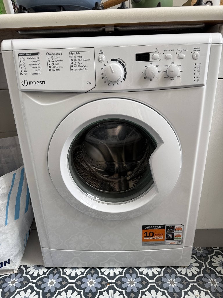 Indesit Wasmachine, Witgoed en Apparatuur, Ophalen, Gebruikt, Wolwasprogramma, Voorlader