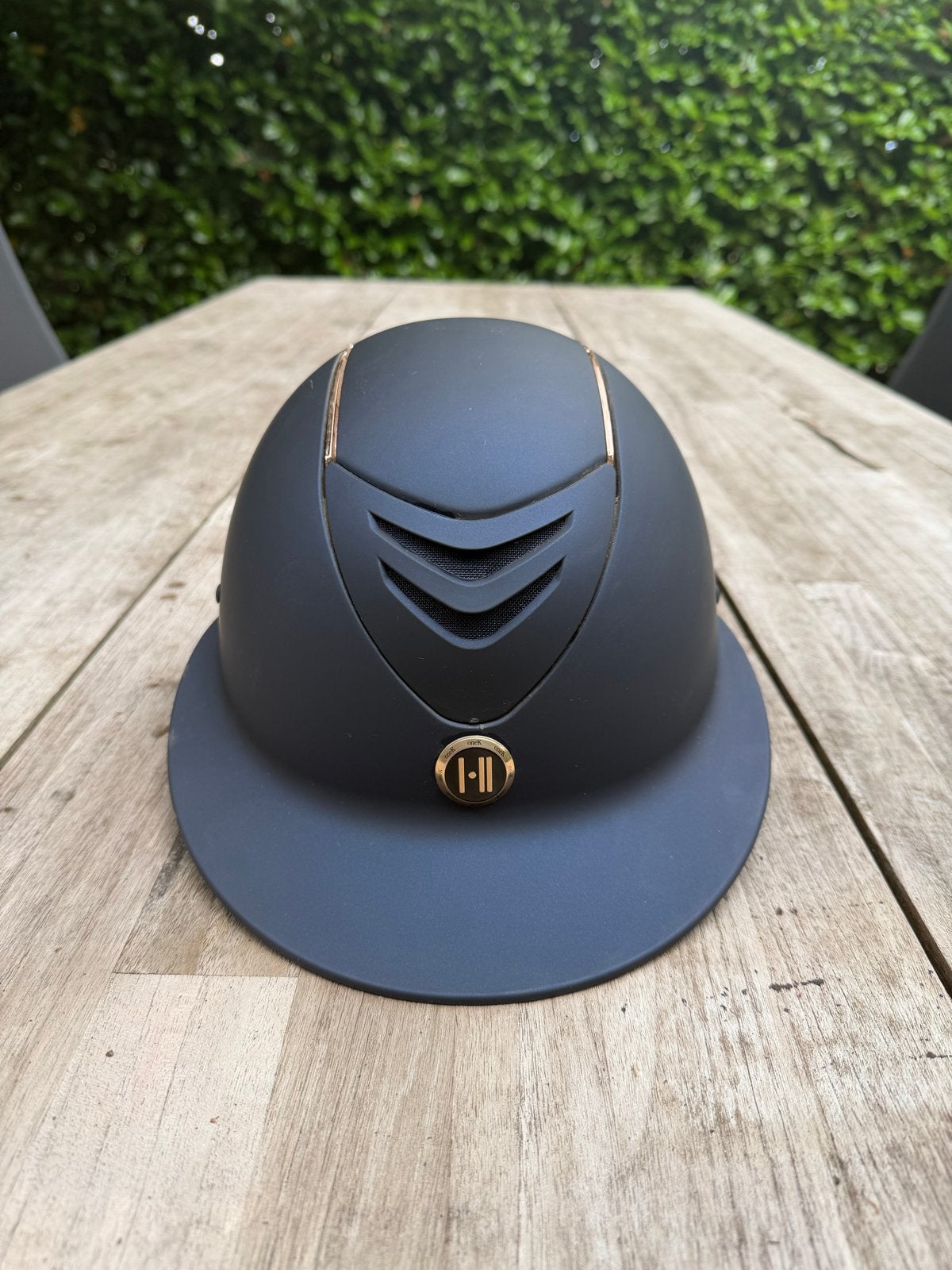 OneK Cap Avancé Matt Rosegold Lijnen Navy, Ophalen of Verzenden, Zo goed als nieuw, Dressuur