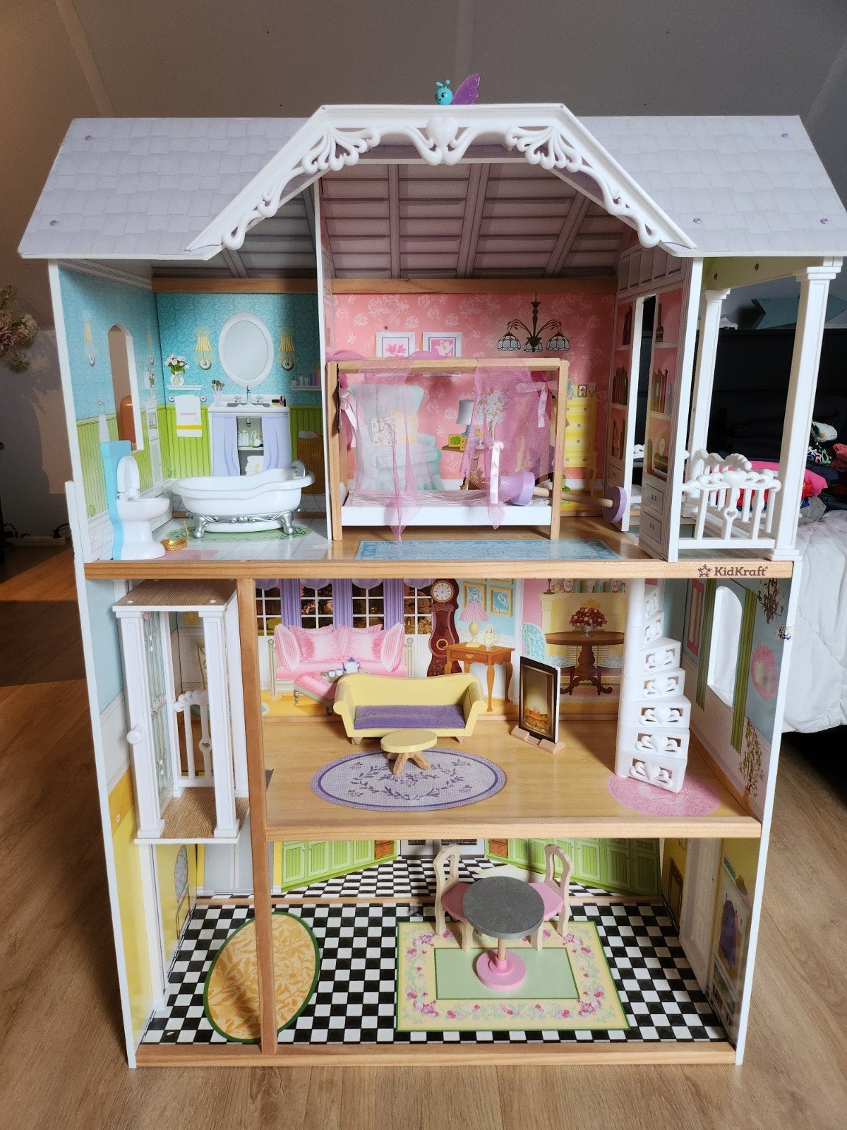 Groot KidKraft Houten Poppenhuis, Ophalen, Zo goed als nieuw, Poppenhuis